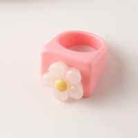 Fashion Flower Resin Ring Wholesale main image 4