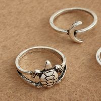 Retro Animal Turtle Scallop Ring 6-piece Set main image 5