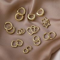 Korean Style Simple Geometric Hoop Earrings Wholesale main image 6
