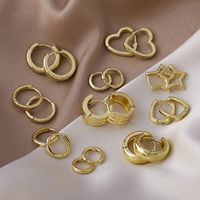 Korean Style Simple Geometric Hoop Earrings Wholesale main image 4