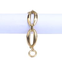 Fashion Alloy Inlaid Gold Thick Chain Necklace Bracelet Wholesale main image 5