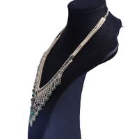 Fashion Full Of Diamonds Alloy Long Tassel Necklace main image 3