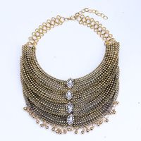 Fashion Hollow Beads Tassel Multi-layer Necklace main image 5