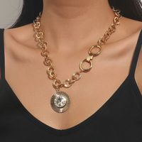 Fashion Pendant  Figure 8 Chain Glass Diamond Alloy Necklace main image 1