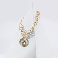 Fashion Pendant  Figure 8 Chain Glass Diamond Alloy Necklace main image 4