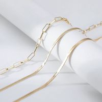 Fashion Flat Chain Alloy Multi-layer Necklace main image 5