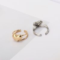 Simple Heart Alloy Open Ring Wholesale main image 3