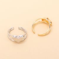 Simple Heart Alloy Open Ring Wholesale main image 5