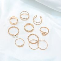 Simple Fashion Style Pearl Cross Ring Set main image 5