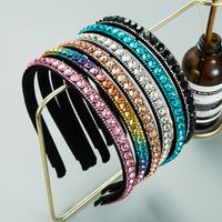 Korean Fashion Simple Color Rhinestone Headband main image 2