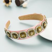 Baroque Style Simple Alloy Flower Diamond-studded Headband main image 5