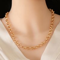 Fashion Geometric Thick Chain Alloy Necklace main image 3