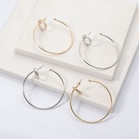 Fashion Alloy Circle Diamond Earrings Wholesale main image 5