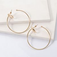Fashion Alloy Circle Diamond Earrings Wholesale main image 4