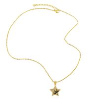 Fashion Geometric Round Five-pointed Star Eye Pendent Necklace main image 6