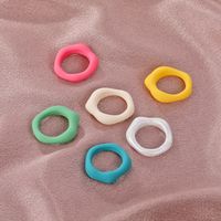 Fashion Color Geometric Resin Ring Wholesale main image 3
