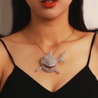 Hip-hop Diamond Large Shark Pendant Necklace main image 1