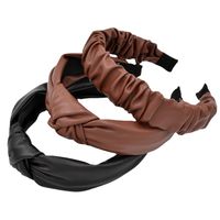 Fashion Style Simple New Knotted Leather Headband main image 6