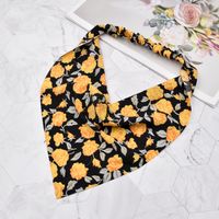 Retro Rose Style Printing Triangle Scarf Hair Band main image 5