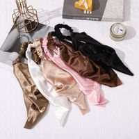 Simple Fashion Retro Satin Pure Color Triangle Headband main image 1