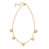 Fashion Golden Butterfly Mutiple Pendent Necklace main image 4