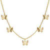 Fashion Golden Butterfly Mutiple Pendent Necklace main image 6