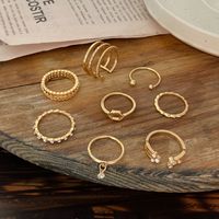 Fashion Geometric Alloy Ring 8-piece Set main image 3