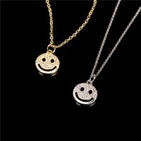 Wholesale Fashion Smiley Face Round Pendent Necklace main image 1