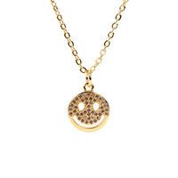 Wholesale Fashion Smiley Face Round Pendent Necklace main image 5