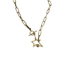 Fashion Hollow Five-pointed Star Ot Buckle Thick Necklace main image 6