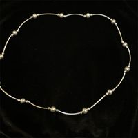 Silver-plated Simple Round Beads Multi-layered Metal Bracelet main image 5