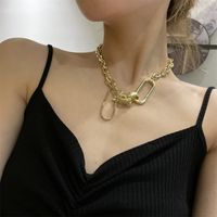 Fashion Thick Chain Geometric Necklace Bracelet Wholesale main image 5