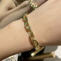 Fashion Thick Chain Geometric Necklace Bracelet Wholesale main image 4