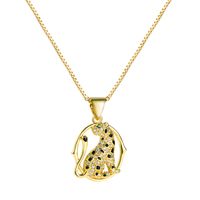 Collier Pendentif Léopard Zircon Zirconium Géométrique À La Mode sku image 1