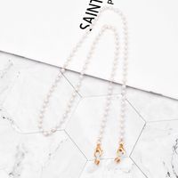 Chaîne De Lunettes De Perles En Métal Avec Extension En Cristal De Cou Suspendu sku image 2