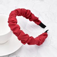 Korea Simple Frosted Solid Color Bubble Fold Headband sku image 2