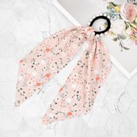 Scrunchies De Pelo De Perlas De Tela Con Estampado Floral Pequeño De Estilo Coreano sku image 6