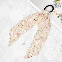 Scrunchies De Pelo De Perlas De Tela Con Estampado Floral Pequeño De Estilo Coreano sku image 9