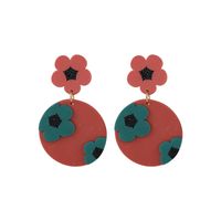 Fashion Style New Exaggerated Color Matching Flower Earrings main image 6