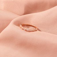 Fashion Alloy Geometric Micro Diamond Ring main image 6