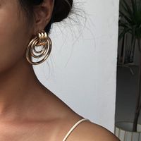 Fashion Style New Gold Multi-layer Metal Irregular Earrings main image 1