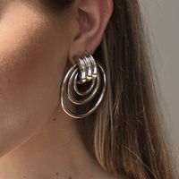 Fashion Style New Gold Multi-layer Metal Irregular Earrings main image 4