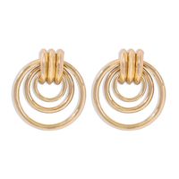 Fashion Style New Gold Multi-layer Metal Irregular Earrings main image 3