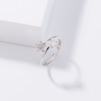 Korea Simple Fashion Five-pointed Star Zircon Opening Ring main image 4