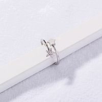 Korea Simple Fashion Five-pointed Star Zircon Opening Ring main image 5
