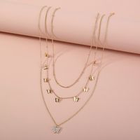 Vintage Jewelry Metal Clavicle Chain Butterfly Multi-layer Necklace main image 2