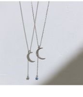 Korean Style Star And Moon Five-pointed Star Necklace main image 4