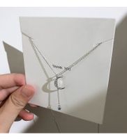 Korean Style Star And Moon Five-pointed Star Necklace main image 5