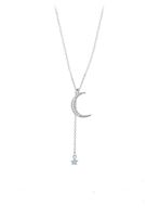 Korean Style Star And Moon Five-pointed Star Necklace main image 6