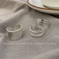 Fashion S925 Sterling Silver Twist Three-line Open Ring sku image 1